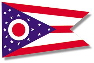 Ohio Stick Flag - 12 x 18 in