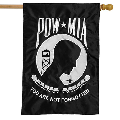 POW Flag - poly appliqued/embroidered - 28 x 40 in