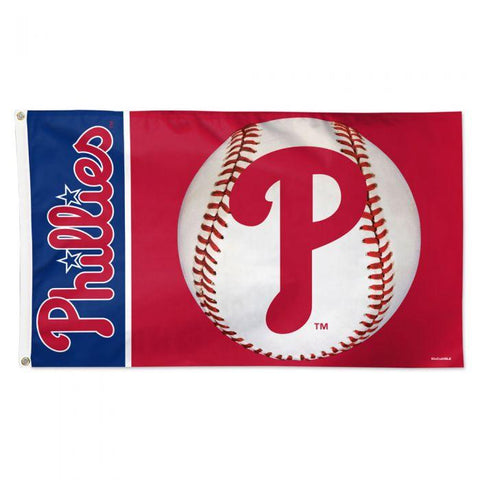 Phillies - 3 x 5 ft Deluxe Flag - Phillies Ball