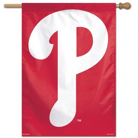 Phillies - 28 x 40 in Vertical Banner Flag - "P"
