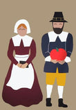 Pilgrim Couple Flag