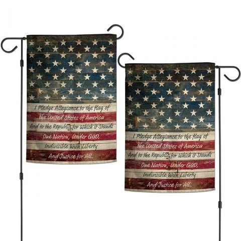 Pledge of Allegiance Flag - 12.5 x 18 in - double-sided
