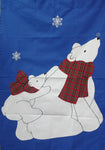 Polar Bears Flag on Royal - 28 x 40 in