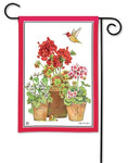 Potted Geraniums BreezeArt® Flag - 12 x 18 in