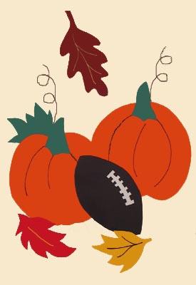 Pumpkins & Football Flag