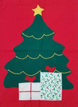 Christmas Tree Flag on Red - 12 x 18 in