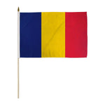 Romania Stick Flag - 12 x 18 in
