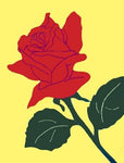 Rose Flag on Yellow - 3 x 4.5 ft