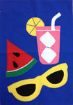 Summer Cooler Flag on Royal Blue - 12 x 18 in