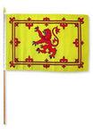 Scotland with Lion Stick Flag - 12 x 18 in