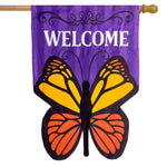 Sculpted Butterfly Poly Appliqued Flag - 28 x 40 in