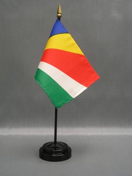Seychelles Stick Flag - 4 x 6 in (bases sold separately)
