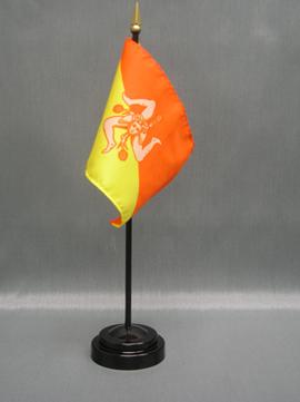 Sicily Stick Flag - 4 x 6 in
