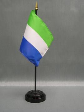 Sierra Leone Stick Flag - 4 x 6 in