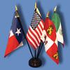 Six Flags of Texas Historic Stick Flag Set - 4 x 6 in