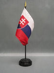 Slovak Republic Stick Flag - 4 x 6 in (bases sold separately)