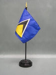 St Lucia Stick Flag - 4 x 6 in (bases sold separately)