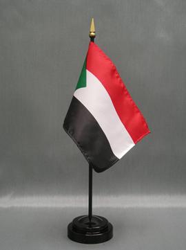 Sudan Stick Flag - 4 x 6 in (bases sold separately)