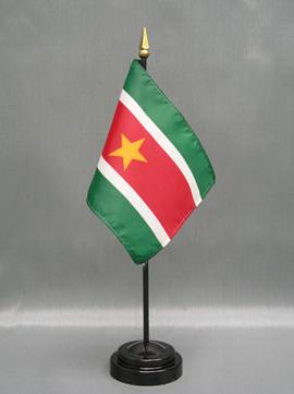 Suriname Stick Flag - 4 x 6 in (bases sold separately)