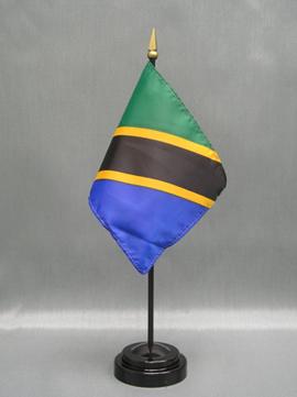 Tanzania Stick Flag - 4 x 6 in (bases sold separately)