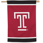 Temple University "T"- 28 x 40 in Vertical Banner Flag