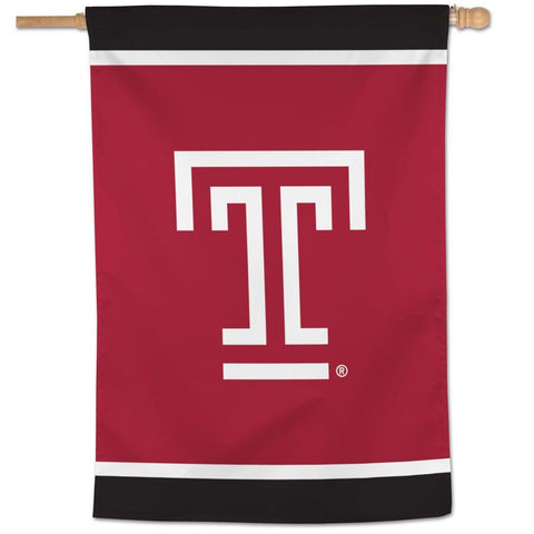 Temple University "T"- 28 x 40 in Vertical Banner Flag