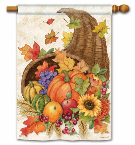 Thanksgiving Cornucopia BreezeArt® Flag - 28 x 40 in