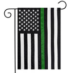 Thin Green Line U.S. Flag - poly sewn - 12.5 x 18 in
