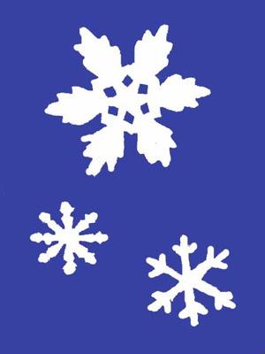 Three Snowflakes Flag on Royal - 3 x 4.5 ft