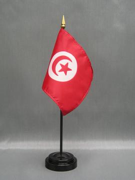 Tunisia Stick Flag - 4 x 6 in (bases sold separately)