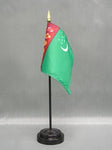 Turkmenistan Stick Flag - 4 x 6 in (bases sold separately)