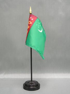 Turkmenistan Stick Flag - 4 x 6 in (bases sold separately)