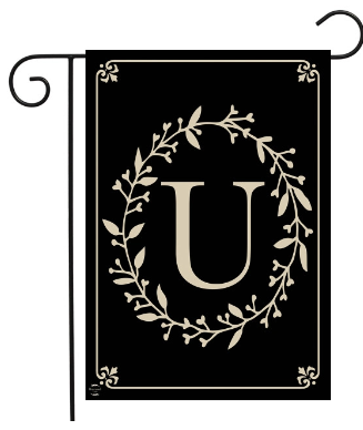 Classic Monogram (U) Flag - 12.5 x 18 in