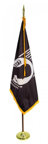 POW/MIA Indoor Fringed Flag Set