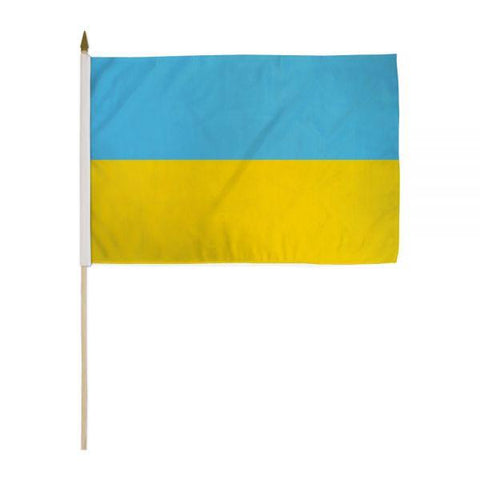 Ukraine Stick Flag - 12 x 18 in