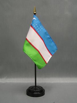 Uzbekistan Stick Flag 4 x 6 in (bases sold separately)