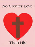 No Greater Love Flag on Lt Pink- 12 x 18 in