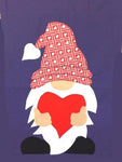Valentine Gnome Flag on Purple - 12 x 18 in