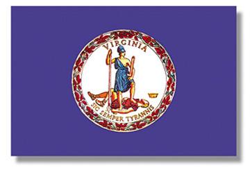 Virginia Flag - Nylon with Grommets - 2 x 3 ft