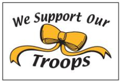 We Support Our Troops Yellow Ribbon Flag - Nylon