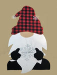 Winter Gnome Flag on Khaki - 12 x 18 in