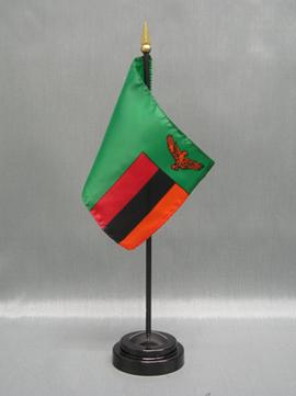 Zambia Stick Flag - 4 x 6 in (bases sold separately)