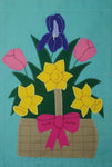 Spring Basket Flag on PMint Green- 12 x 18 in