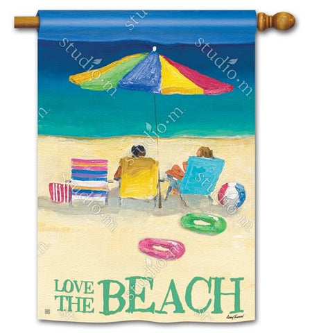 Love the Beach BreezeArt® Flag - Double Letters - 28 x 40 in