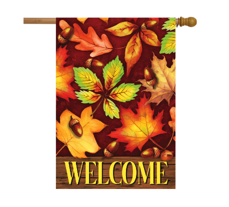 Colorful Fall Foliage Flag - double-sided - 28 X 40 in