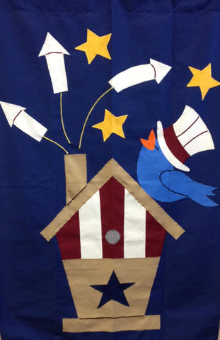 Patriotic Birdhouse Flag