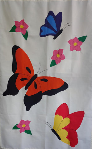 Butterflies Flag on Off White - 3 x 4.5 ft