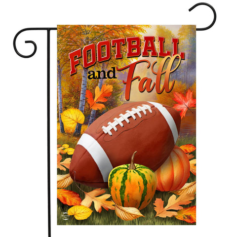 Fall and Football Flag - 12.5 x 18 in
