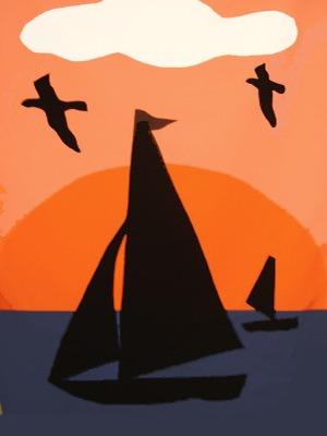 Sail into the Sunset - 3.5 x 4 ft