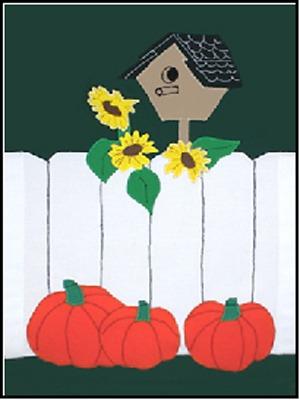 Fall Fence Flag on Hunter- 12 x 18 in